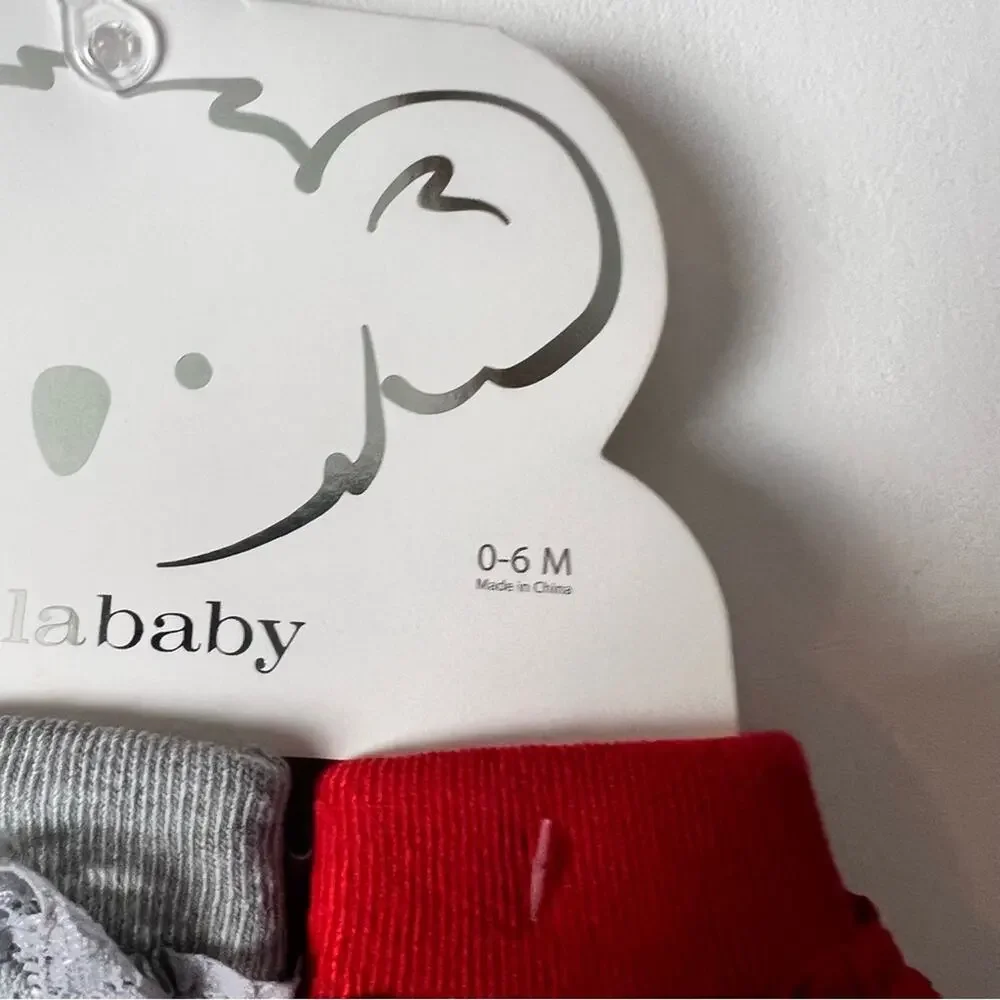 KoalaBaby Dressy Ankle Socks with Lace Detail 6 Pack Sz 0-6 M